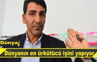 Akrep yetiştiriciliği meslek olarak yapıyor