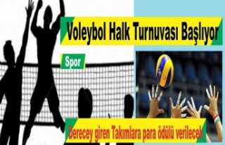 Halk Eğitim müdürlüğünden voleybol turnuvası