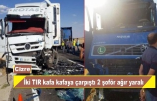 2 TIR kafa kafaya çarpıştı Ağır yaralı var