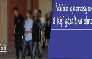 İdilde operasyon 8 kişi gözaltına alındı