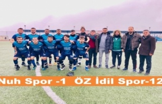 Öz İdil spor Deplasmanda Şırnak Nuh spor’a 12...