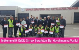 Şerefattin Elçi Havalimanına mükemelik ödülü