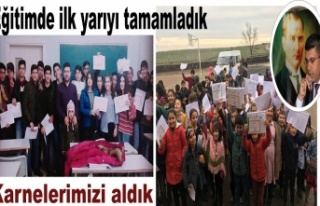 Eğitim'de yarıyılı tamamladık Karnelerimizi...