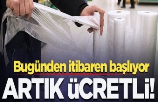 Plastik poşetler bugünden itibaren ücretli olacak