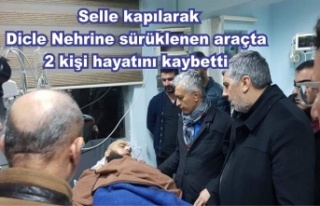 Dicle Nehrine kapılan araçta 2 kişi hayatını...