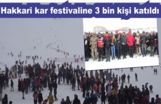 Hakkari kar festivaline 3 bin kişi katıldı