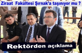 Rektör açıkladı “Ziraat fakültesi taşınacak...