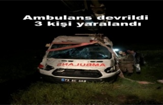 İdil Devlet Hastanesine ait Ambulans devrildi 3 kişi...