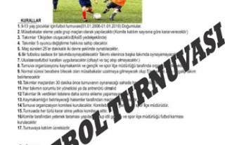 9-13 Yaş Çocuklar için Futbol turnuvası