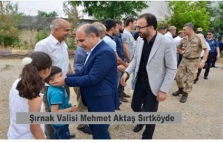 Şırnak Valisi Aktaş'tan Sırtköy Beldesine...