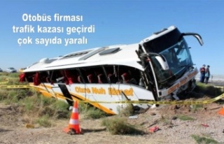 Cizre ye ait otobüs firması trafik kazası geçirdi...