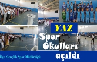 Yaz spor okulları düzenlenen törenle açıldı