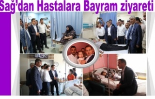 Kaymakam'dan hastalara bayram ziyareti