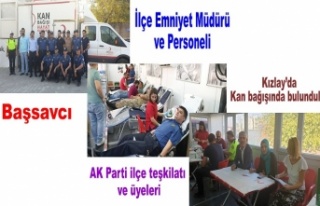 Başsavcı İlçe Emniyet Personeli kan bağışında...