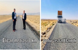 Elican Mezrasının yolu asfaltlandı