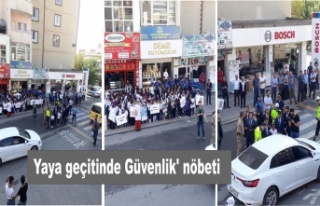 Yaya Geçitinde Güvenlik nöbeti