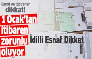 Esnaf ve tüccarlara 1Ocak'tan itibaren zorunlu...