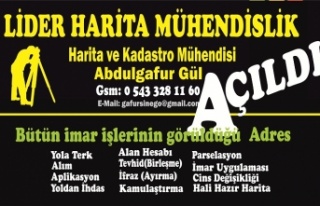 Lider Harita ve Kadastro Mühendislik açıldı