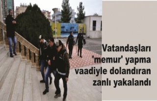 Vatandaşları 'memur' yapma vaadiyle dolandıran...