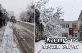 Kar mesaisi devam ediyor