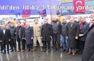 İdil’den  İdlib'e 3 TIR insani yardım