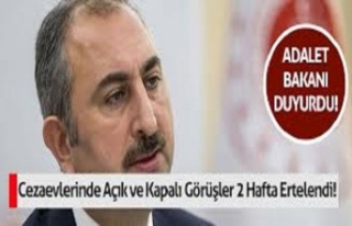 Adalet Bakanı Gül: Cezaevlerindeki görüşler iki...