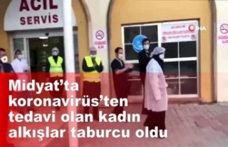 Midyat'ta Korona virüs tedavisi tamamlanan kadın...