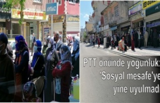 PTT önünde yoğunluk: 'Sosyal mesafe'ye...