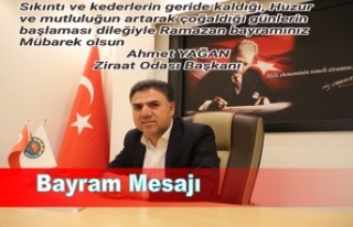 Ahmet Yağan Bayram mesajı