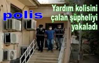 Yardım kolisini çalan şüpheliyi polis yakaladı