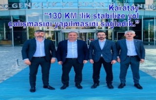 Karatay "130 KM ‘lik stabilize yol çalışmasını...