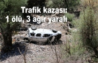 Trafik kazası: 1 ölü, 3 ağır yaralı