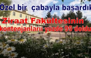 Ziraat Fakültesinde kontenjanlar ful çekti