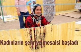 Kadınların şehriye mesaisi başladı