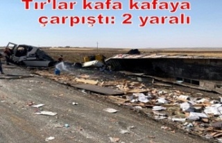 Tırlar kafa kafaya çarpıştı: 2 yaralı