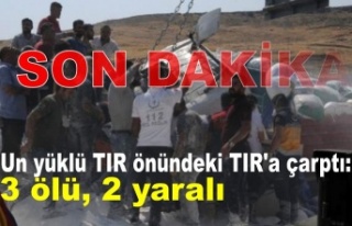 Un yüklü TIR önündeki TIR'a çarptı: 3 ölü,...