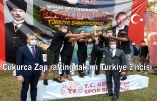 Çukurca Zap rafting takımı Türkiye 2'ncisi