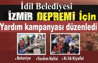 İdil Belediyesi İzmir Depremi İçin Kampanya düzenledi