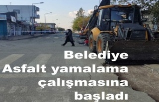 Asfalt yamalama çalışmasına başlandı