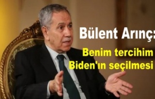 Bülent Arınç: Benim tercihim Biden'ın seçilmesi