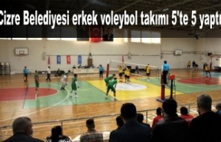 Cizre Belediyesi erkek voleybol takımı 5'te...