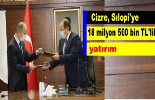 Cizre, Sılopi'ye 18 milyon 500 bin TL'lik...