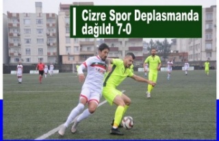 Cizre spor deplasmanda dağıldı 7-0