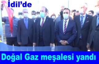 Doğal gaz meşalesi yandı