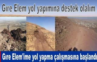 Gıre Elem yol yapımına destek olalım