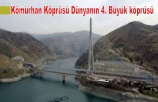 Kömürhan Köprüsü Dünyanın 4. Büyük köprüsü