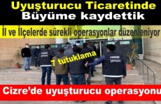 Uyuşturucu ticaretine 7 tutuklama