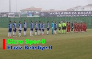 Cizre spor berabere kaldı