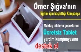 Muhtaç Aile Çocuklarına Tablet kampanyası