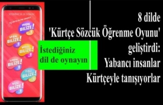 8 dilde 'Kürtçe Sözcük Öğrenme Oyunu'